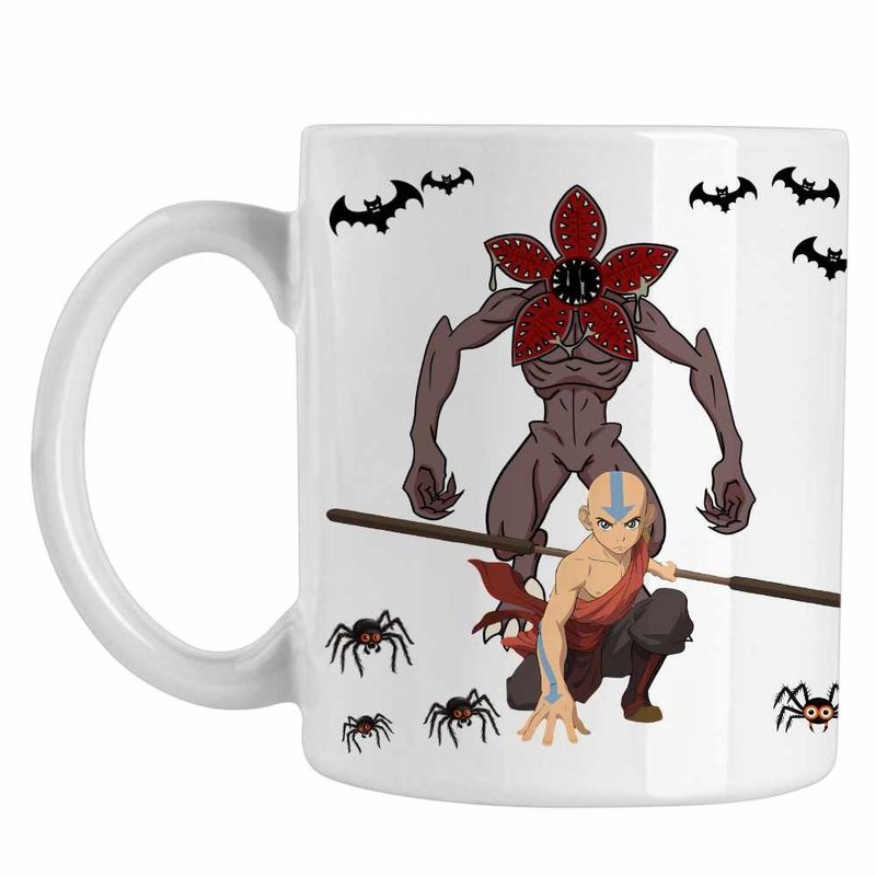 Casa si Gradina - Bucatarie si vesela - Cani si pahare - Cani si cesti - Cana Avatar Stranger Things Demogorgon Upside Down, alba, 330ml - Infinity.ro