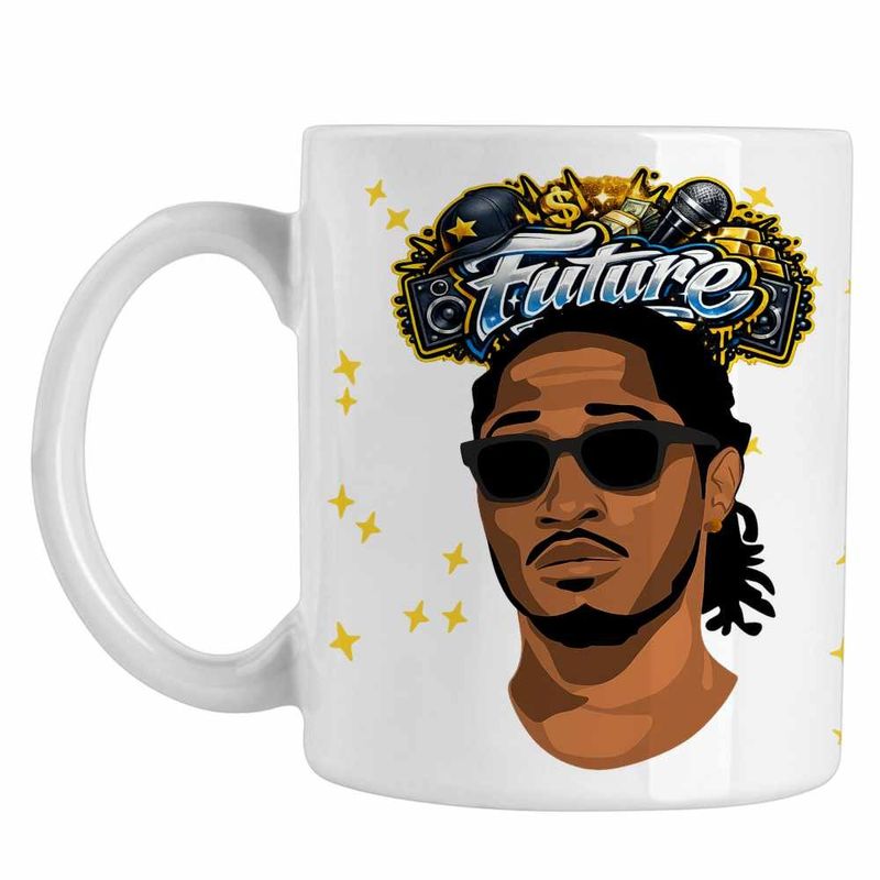 Casa si Gradina - Bucatarie si vesela - Cani si pahare - Cani si cesti - Cana Future Hendrix Rapper, alba, 330ml - Infinity.ro