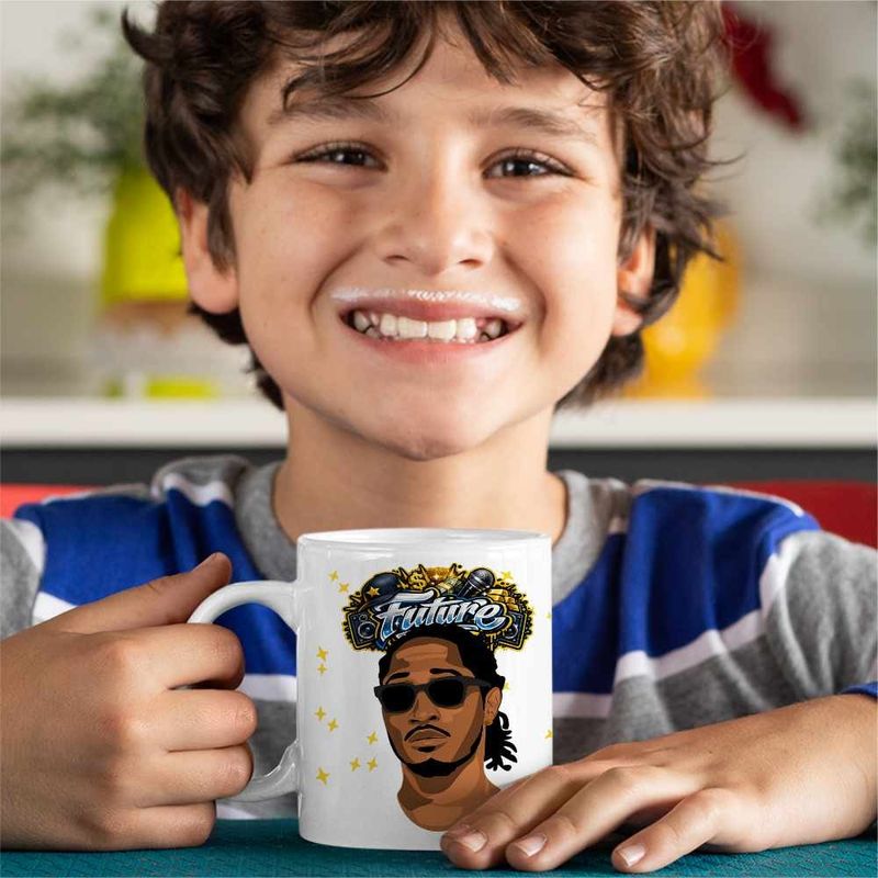 Casa si Gradina - Bucatarie si vesela - Cani si pahare - Cani si cesti - Cana Future Hendrix Rapper, alba, 330ml - Infinity.ro