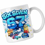 Casa si Gradina - Bucatarie si vesela - Cani si pahare - Cani si cesti - Cana Minions 67 Six Seven Sase Sapte Despicable Steal Brainrot, alba, 330ml - Infinity.ro