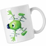Casa si Gradina - Bucatarie si vesela - Cani si pahare - Cani si cesti - Cana Monsters Mike Wall, alba, 330ml - Infinity.ro