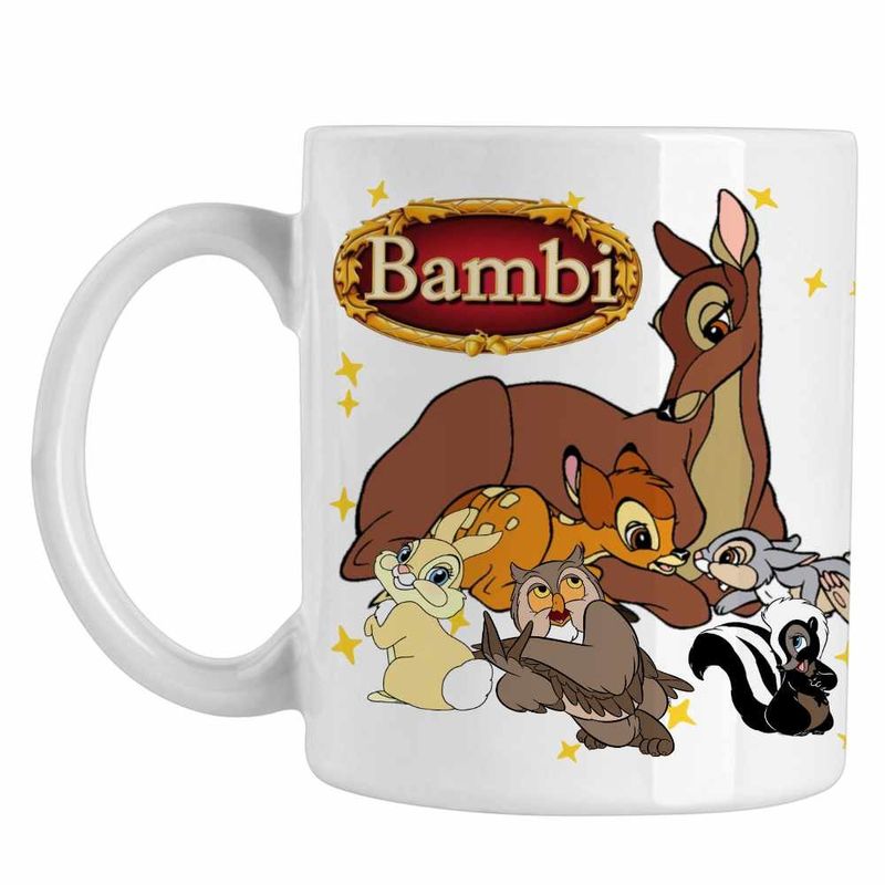 Casa si Gradina - Bucatarie si vesela - Cani si pahare - Cani si cesti - Cana Bambi Mama Thumper Padura Caprioara, alba, 330ml - Infinity.ro