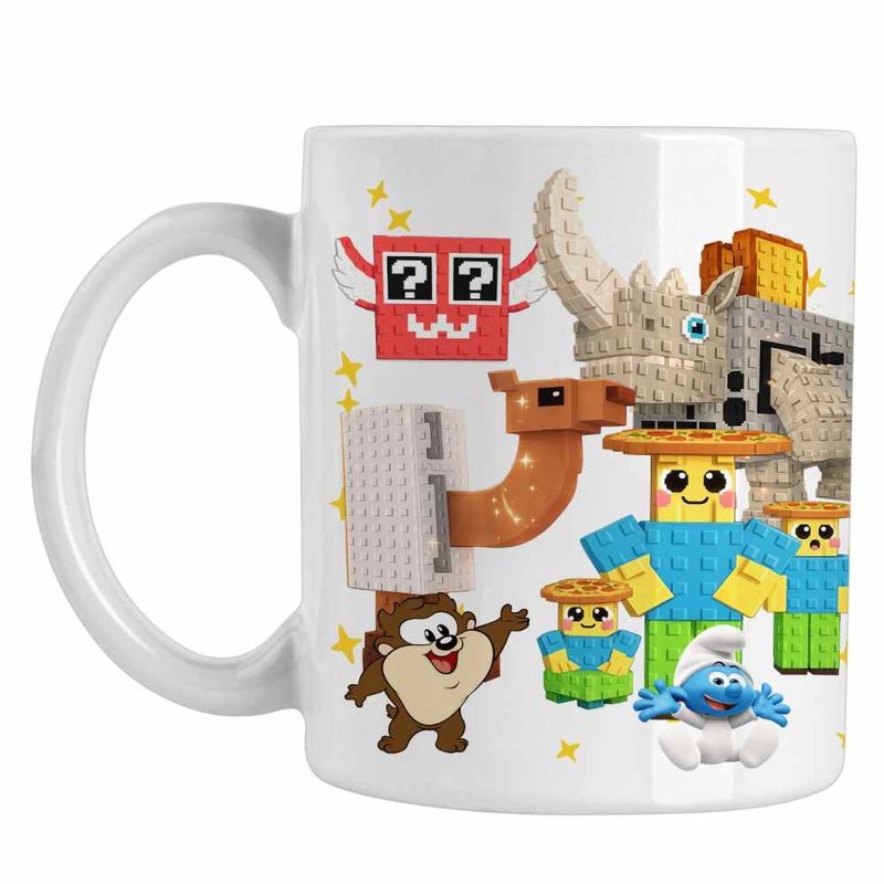 Casa si Gradina - Bucatarie si vesela - Cani si pahare - Cani si cesti - Cana Steal a Brainrot Noobinis Roblox Meme, alba, 330ml - Infinity.ro