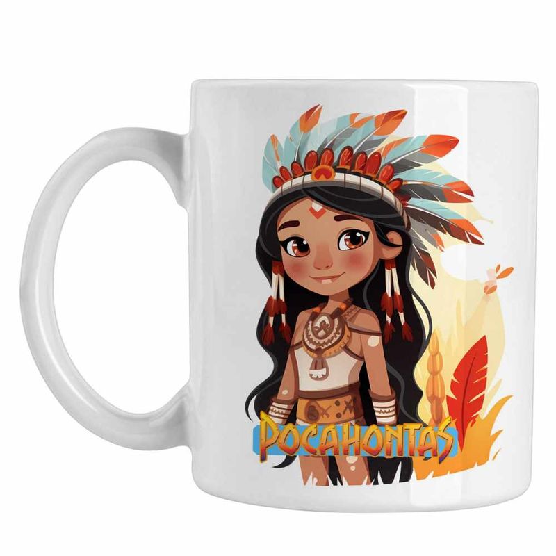 Casa si Gradina - Bucatarie si vesela - Cani si pahare - Cani si cesti - Cana Native American Pocahontas, alba, 330ml - Infinity.ro