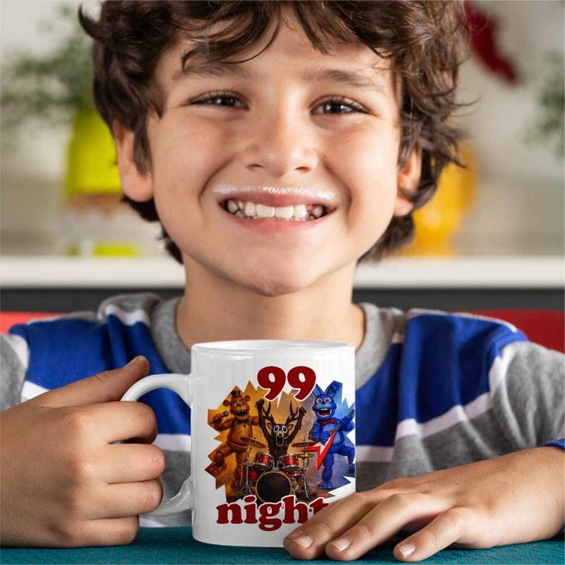 Casa si Gradina - Bucatarie si vesela - Cani si pahare - Cani si cesti - Cana 99 Nights Fnaf Freddy Roblox, alba, 330ml - Infinity.ro