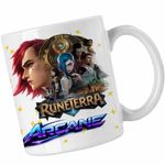 Casa si Gradina - Bucatarie si vesela - Cani si pahare - Cani si cesti - Cana Runeterra Jinx Vi Arcane, alba, 330ml - Infinity.ro