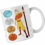 Casa si Gradina - Bucatarie si vesela - Cani si pahare - Cani si cesti - Cana Avatar Airbender Cele 4 Elemente, alba, 330ml - Infinity.ro