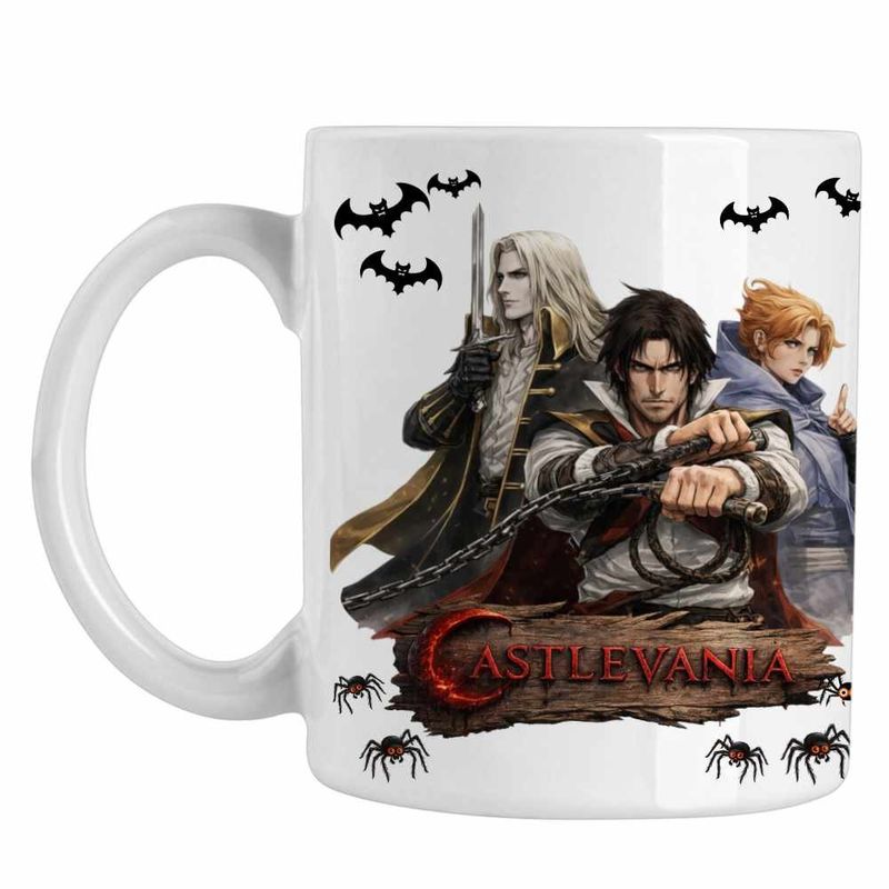 Casa si Gradina - Bucatarie si vesela - Cani si pahare - Cani si cesti - Cana Castlevania Fantasy Vampire Hunters, alba, 330ml - Infinity.ro