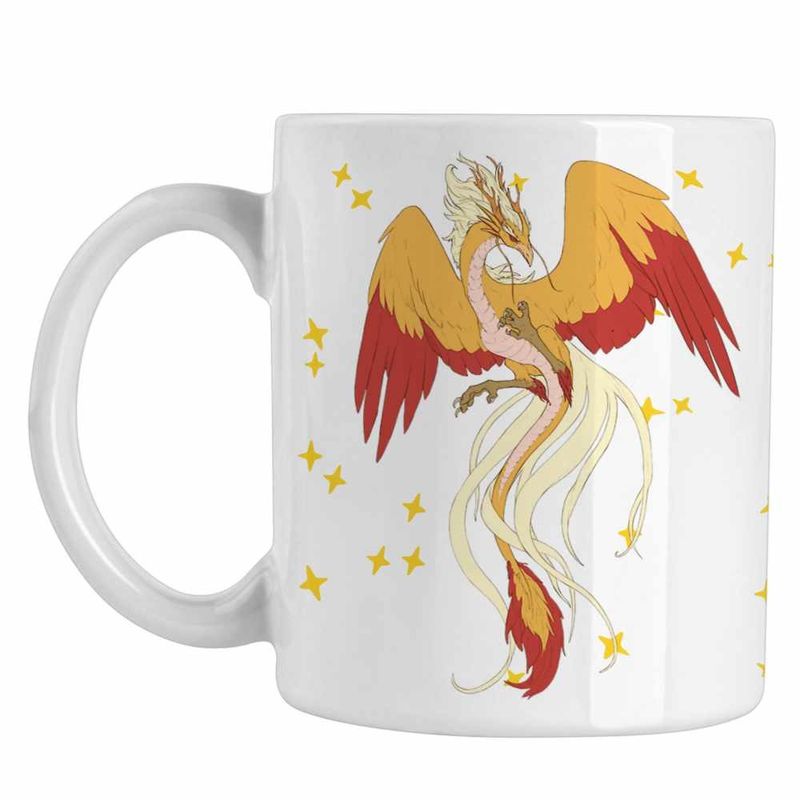 Casa si Gradina - Bucatarie si vesela - Cani si pahare - Cani si cesti - Cana Avatar Dragon Phoenix Korra Airbender, alba, 330ml - Infinity.ro
