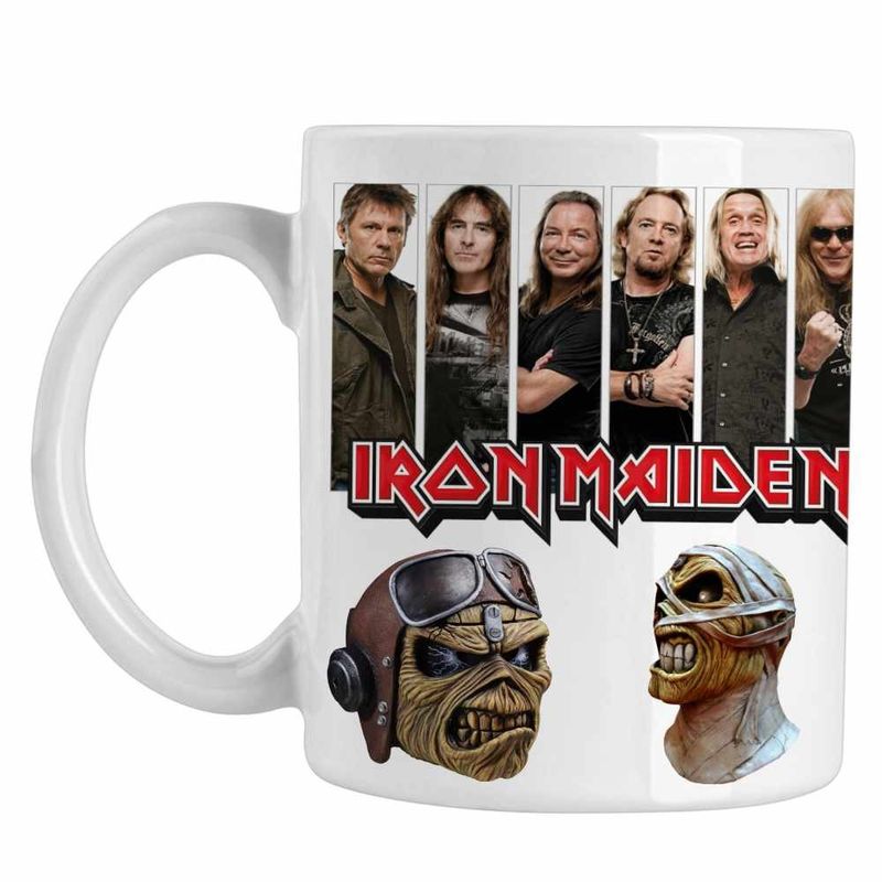 Casa si Gradina - Bucatarie si vesela - Cani si pahare - Cani si cesti - Cana Iron Maiden All Gang Heavy Metal, alba, 330ml - Infinity.ro
