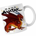 Casa si Gradina - Bucatarie si vesela - Cani si pahare - Cani si cesti - Cana Avatar Dragon Fang Roku Anime Airbender, alba, 330ml - Infinity.ro