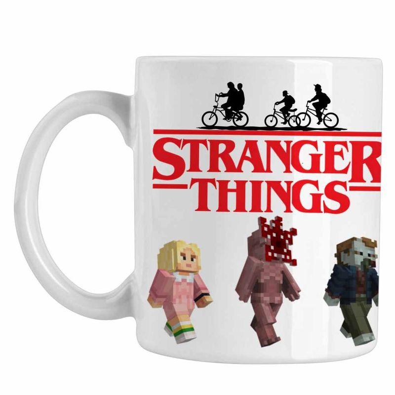Casa si Gradina - Bucatarie si vesela - Cani si pahare - Cani si cesti - Cana Stranger Things Minecraft Demogorgon Roblox CoolTrend, alba, 330ml - Infinity.ro