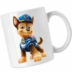 Casa si Gradina - Bucatarie si vesela - Cani si pahare - Cani si cesti - Cana Paw Patrol Chase Patrula Catelusilor Politist, CoolTrend, alba, 330ml - Infinity.ro