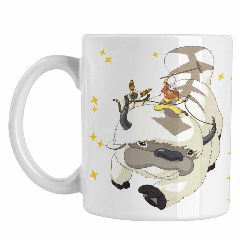 Casa si Gradina - Bucatarie si vesela - Cani si pahare - Cani si cesti - Cana Avatar Airbender Appa Maestru Aerului Momo, alba, 330ml - Infinity.ro