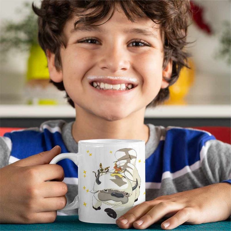 Casa si Gradina - Bucatarie si vesela - Cani si pahare - Cani si cesti - Cana Avatar Airbender Appa Maestru Aerului Momo, alba, 330ml - Infinity.ro