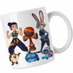 Casa si Gradina - Bucatarie si vesela - Cani si pahare - Cani si cesti - Cana Kendama Huntrix Zootopia Demon Hunters Judy K-pop CoolTrend, alba, 330ml - Infinity.ro