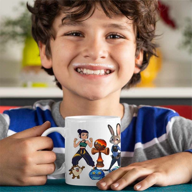Casa si Gradina - Bucatarie si vesela - Cani si pahare - Cani si cesti - Cana Kendama Huntrix Zootopia Demon Hunters Judy K-pop CoolTrend, alba, 330ml - Infinity.ro