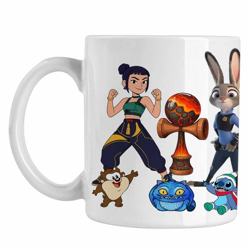 Casa si Gradina - Bucatarie si vesela - Cani si pahare - Cani si cesti - Cana Kendama Huntrix Zootopia Demon Hunters Judy K-pop CoolTrend, alba, 330ml - Infinity.ro
