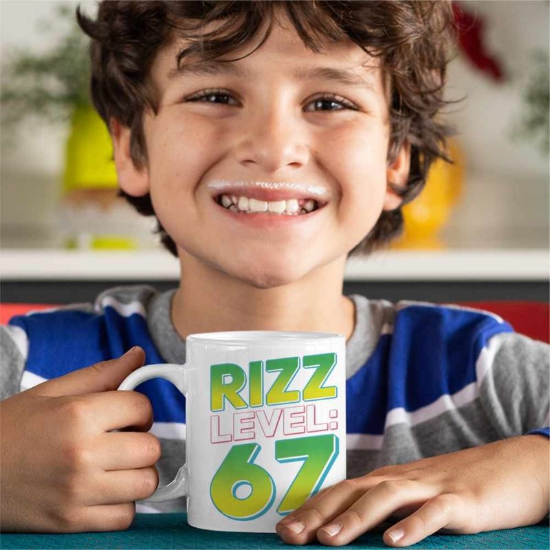 Casa si Gradina - Bucatarie si vesela - Cani si pahare - Cani si cesti - Cana Six Seven Rizz Level 67 CoolTrend, alba, 330ml - Infinity.ro