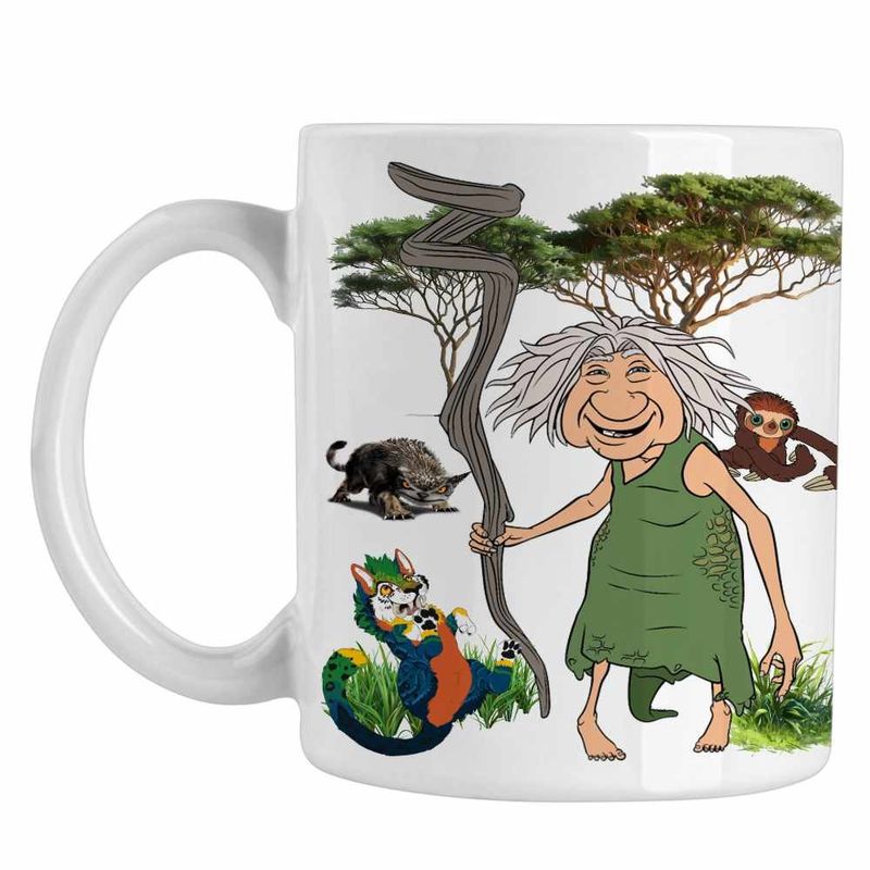 Casa si Gradina - Bucatarie si vesela - Cani si pahare - Cani si cesti - Cana The Croods Buni Bunica Famlia Crood Epoca de Piatra CoolTrend, alba, 330ml - Infinity.ro