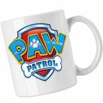 Casa si Gradina - Bucatarie si vesela - Cani si pahare - Cani si cesti - Cana Paw Patrol Emblema Patrula Catelusilor, CoolTrend, alba, 330ml - Infinity.ro
