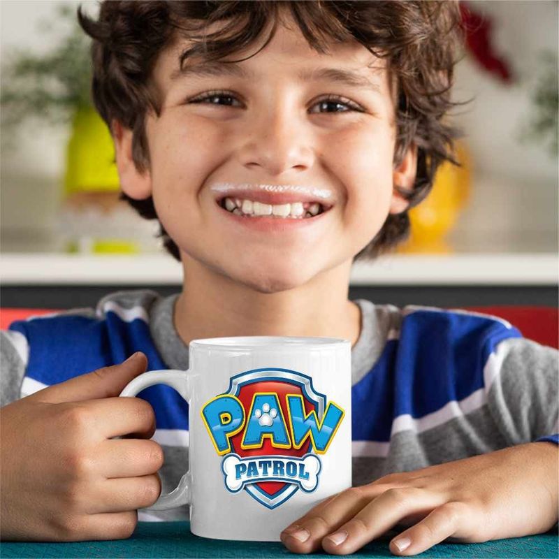 Casa si Gradina - Bucatarie si vesela - Cani si pahare - Cani si cesti - Cana Paw Patrol Emblema Patrula Catelusilor, CoolTrend, alba, 330ml - Infinity.ro