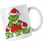 Casa si Gradina - Bucatarie si vesela - Cani si pahare - Cani si cesti - Cana Six Seven Grinch Craciun CoolTrend, alba, 330ml - Infinity.ro