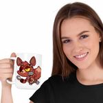 Casa si Gradina - Bucatarie si vesela - Cani si pahare - Cani si cesti - Cana Fnaf Playtime Foxy Five Nights at Freddy Horror Halloween CoolTrend, alba, 330ml - Infinity.ro