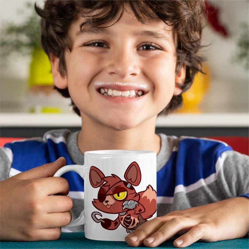 Casa si Gradina - Bucatarie si vesela - Cani si pahare - Cani si cesti - Cana Fnaf Playtime Foxy Five Nights at Freddy Horror Halloween CoolTrend, alba, 330ml - Infinity.ro