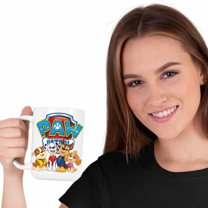 Casa si Gradina - Bucatarie si vesela - Cani si pahare - Cani si cesti - Cana Paw Patrol Desene Animate Patrula Catelusilor, CoolTrend, alba, 330ml - Infinity.ro
