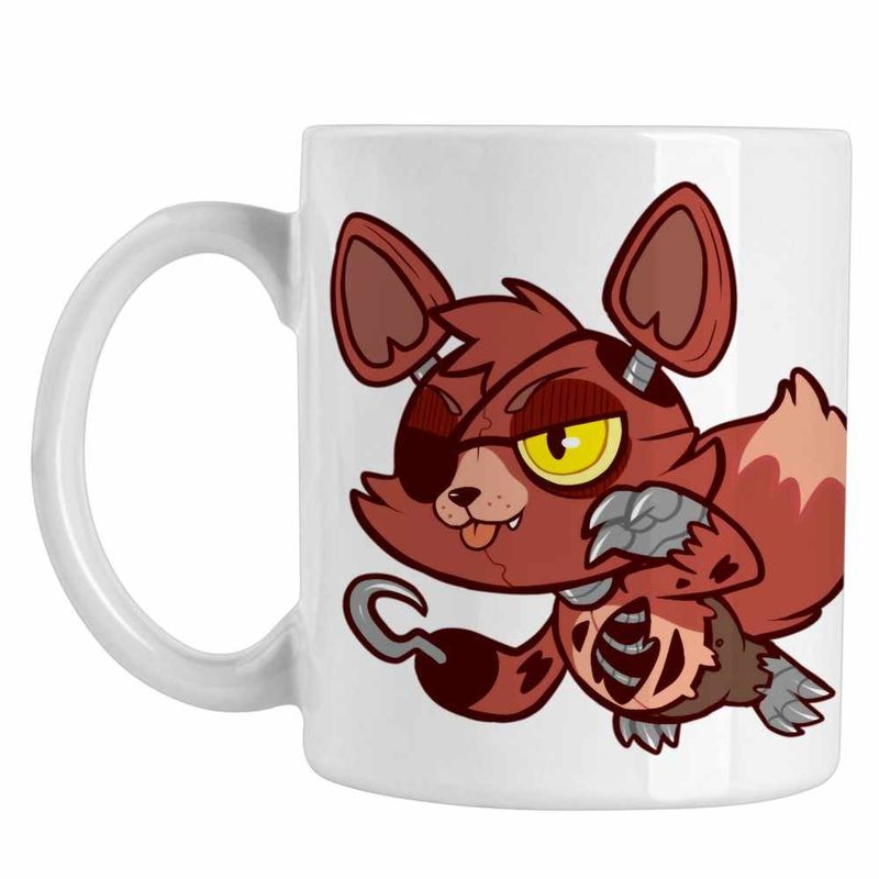 Casa si Gradina - Bucatarie si vesela - Cani si pahare - Cani si cesti - Cana Fnaf Playtime Foxy Five Nights at Freddy Horror Halloween CoolTrend, alba, 330ml - Infinity.ro