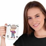 Casa si Gradina - Bucatarie si vesela - Cani si pahare - Cani si cesti - Cana Huntrix Saja Boys Mystery Kpop CoolTrend, alba, 330ml - Infinity.ro