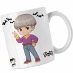 Casa si Gradina - Bucatarie si vesela - Cani si pahare - Cani si cesti - Cana Huntrix Saja Boys Mystery Kpop CoolTrend, alba, 330ml - Infinity.ro