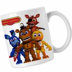Casa si Gradina - Bucatarie si vesela - Cani si pahare - Cani si cesti - Cana FNAF All Team Five Nights at Freddy Horror Halloween CoolTrend, alba, 330ml - Infinity.ro