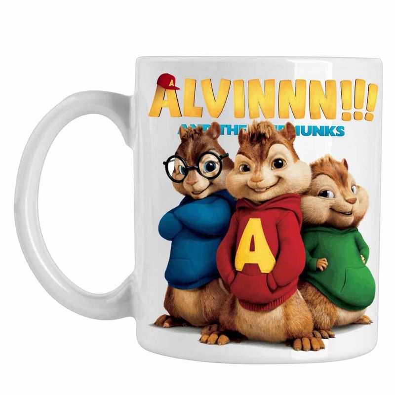 Casa si Gradina - Bucatarie si vesela - Cani si pahare - Cani si cesti - Cana Alvin Toata Trupa Alvinnn Veveritele, CoolTrend, alba, 330ml - Infinity.ro