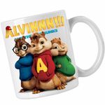 Casa si Gradina - Bucatarie si vesela - Cani si pahare - Cani si cesti - Cana Alvin Toata Trupa Alvinnn Veveritele, CoolTrend, alba, 330ml - Infinity.ro