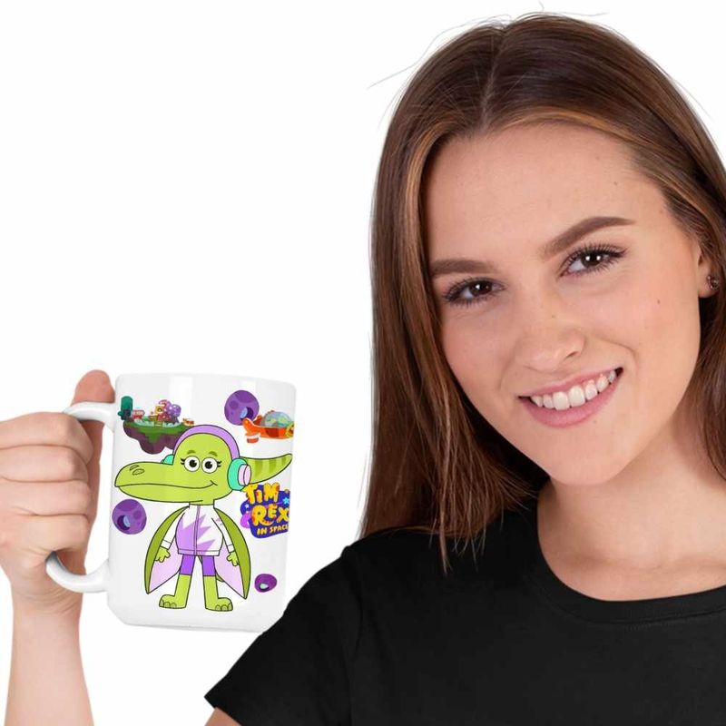 Casa si Gradina - Bucatarie si vesela - Cani si pahare - Cani si cesti - Cana Tim Rex Terri Dactyl Pterodactil Spatiu Dinozauri, CoolTrend, alba, 330ml - Infinity.ro