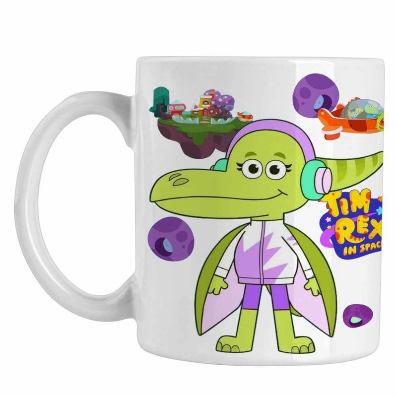 Casa si Gradina - Bucatarie si vesela - Cani si pahare - Cani si cesti - Cana Tim Rex Terri Dactyl Pterodactil Spatiu Dinozauri, CoolTrend, alba, 330ml - Infinity.ro