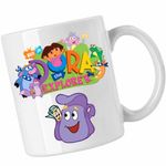 Casa si Gradina - Bucatarie si vesela - Cani si pahare - Cani si cesti - Cana Dora The Explorer Nick Junior, CoolTrend, alba, 330ml - Infinity.ro