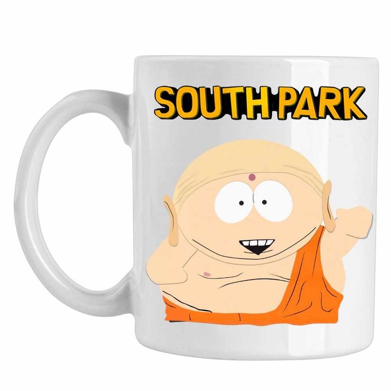 Casa si Gradina - Bucatarie si vesela - Cani si pahare - Cani si cesti - Cana South Park Calugar Budist Buddha, CoolTrend, alba, 330ml - Infinity.ro