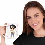 Casa si Gradina - Bucatarie si vesela - Cani si pahare - Cani si cesti - Cana Huntrix Saja Boys Jinu Chibi Kpop CoolTrend, alba, 330ml - Infinity.ro