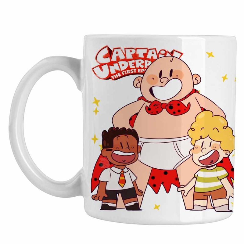 Casa si Gradina - Bucatarie si vesela - Cani si pahare - Cani si cesti - Cana Captain Underpants Aventurile Capitanului Chilot George Harold CoolTrend, alba, 330ml - Infinity.ro