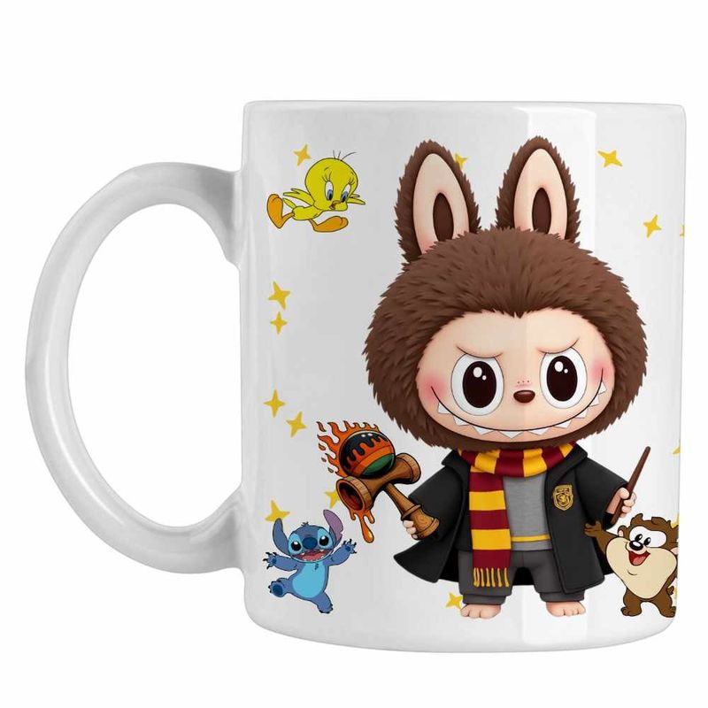 Casa si Gradina - Bucatarie si vesela - Cani si pahare - Cani si cesti - Cana Kendama Harry Potter Labubu Skin CoolTrend, alba, 330ml - Infinity.ro