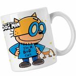 Casa si Gradina - Bucatarie si vesela - Cani si pahare - Cani si cesti - Cana Dog Man Bad Cat Capitan Chilot Dogman CoolTrend, alba, 330ml - Infinity.ro