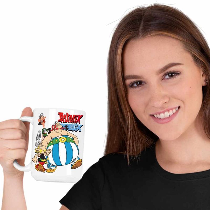 Casa si Gradina - Bucatarie si vesela - Cani si pahare - Cani si cesti - Cana Asterix Obelix Aventuri Cezar, CoolTrend, alba, 330ml - Infinity.ro