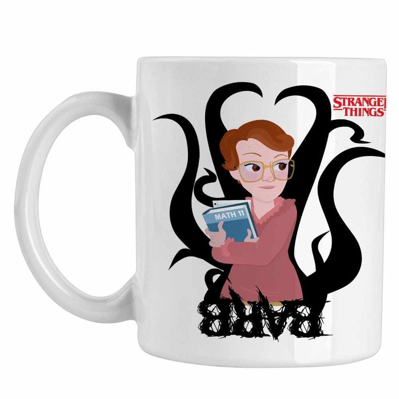 Casa si Gradina - Bucatarie si vesela - Cani si pahare - Cani si cesti - Cana Stranger Things Barb Matematica Hell CoolTrend, alba, 330ml - Infinity.ro
