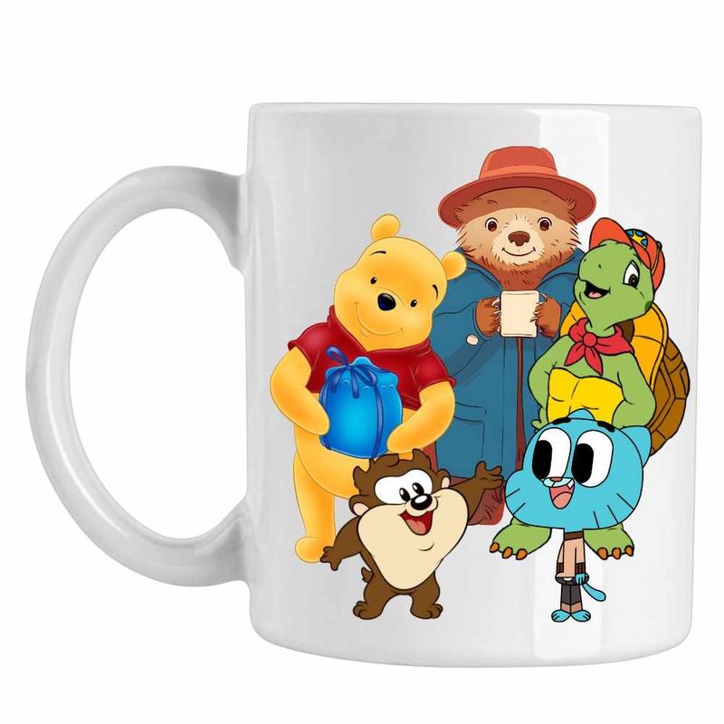 Casa si Gradina - Bucatarie si vesela - Cani si pahare - Cani si cesti - Cana Paddington Winnie the Pooh Franklin Testoasa, CoolTrend, alba, 330ml - Infinity.ro