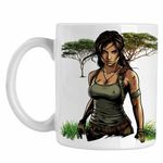 Casa si Gradina - Bucatarie si vesela - Cani si pahare - Cani si cesti - Cana Tomb Raider Artefact Antice Lara Croft Armata CoolTrend, alba, 330ml - Infinity.ro