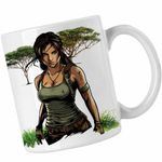 Casa si Gradina - Bucatarie si vesela - Cani si pahare - Cani si cesti - Cana Tomb Raider Artefact Antice Lara Croft Armata CoolTrend, alba, 330ml - Infinity.ro
