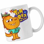 Casa si Gradina - Bucatarie si vesela - Cani si pahare - Cani si cesti - Cana Tim Rex Tommy Spatiu Dinozauri Nasa, CoolTrend, alba, 330ml - Infinity.ro
